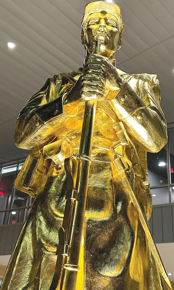 Union Soldier sculpture front view