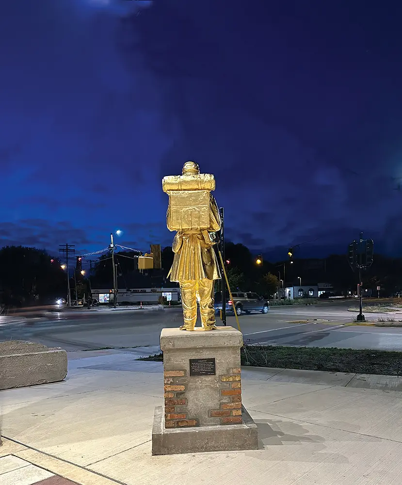 Union Soldier sculpture back view