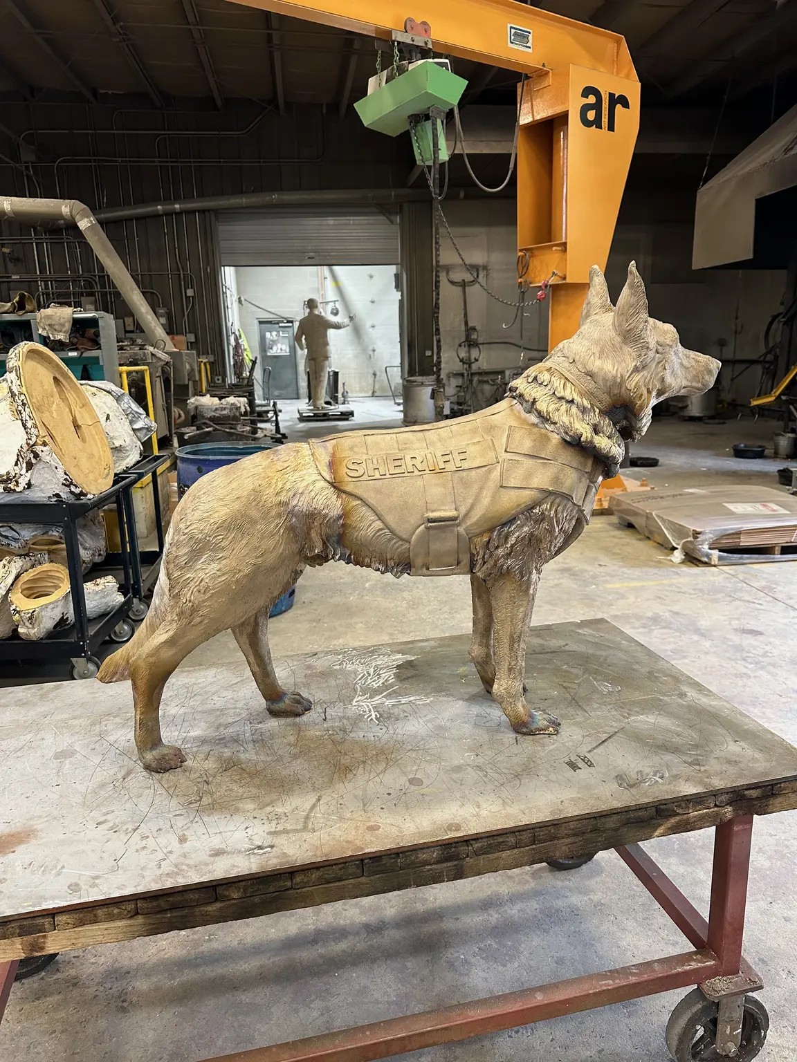 sculpture in progress