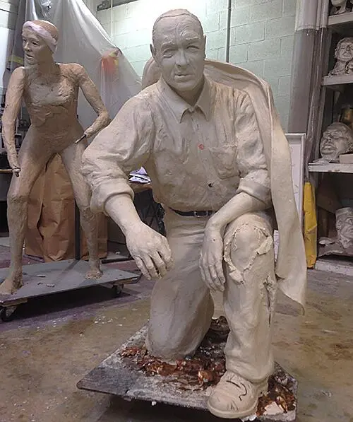 sculpture in progress