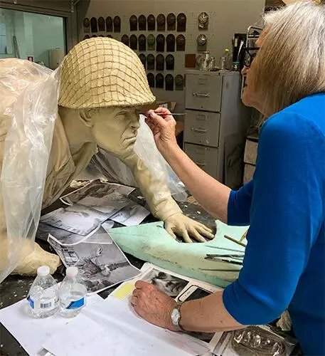 sculpture work on Liberation Pointe