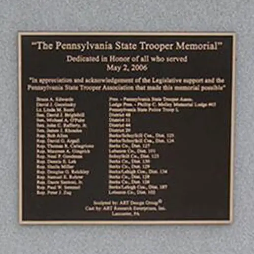 Awards & Plaques Pennsylvania State Troopers Memorial Plaque