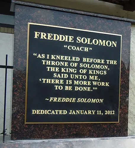 Freddie Solomon Plaque