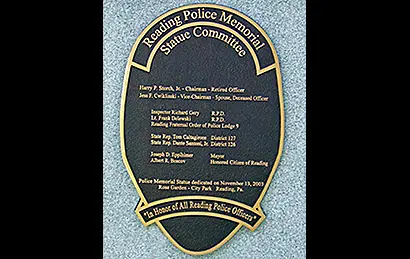 Reading Police Plaque